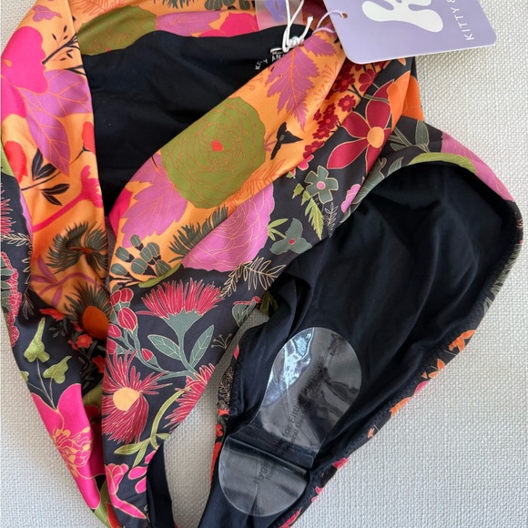 NWT Kitty and Vibe High-Waist Floral Bikini Bottoms, L2 - Picture 2 of 3
